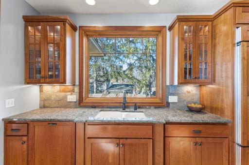 Kitchen window, integrated dishwasher and under cabinet lighting