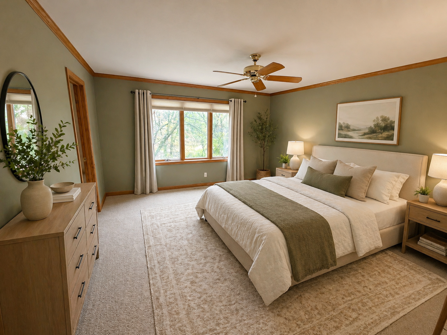Upper level primary suite.