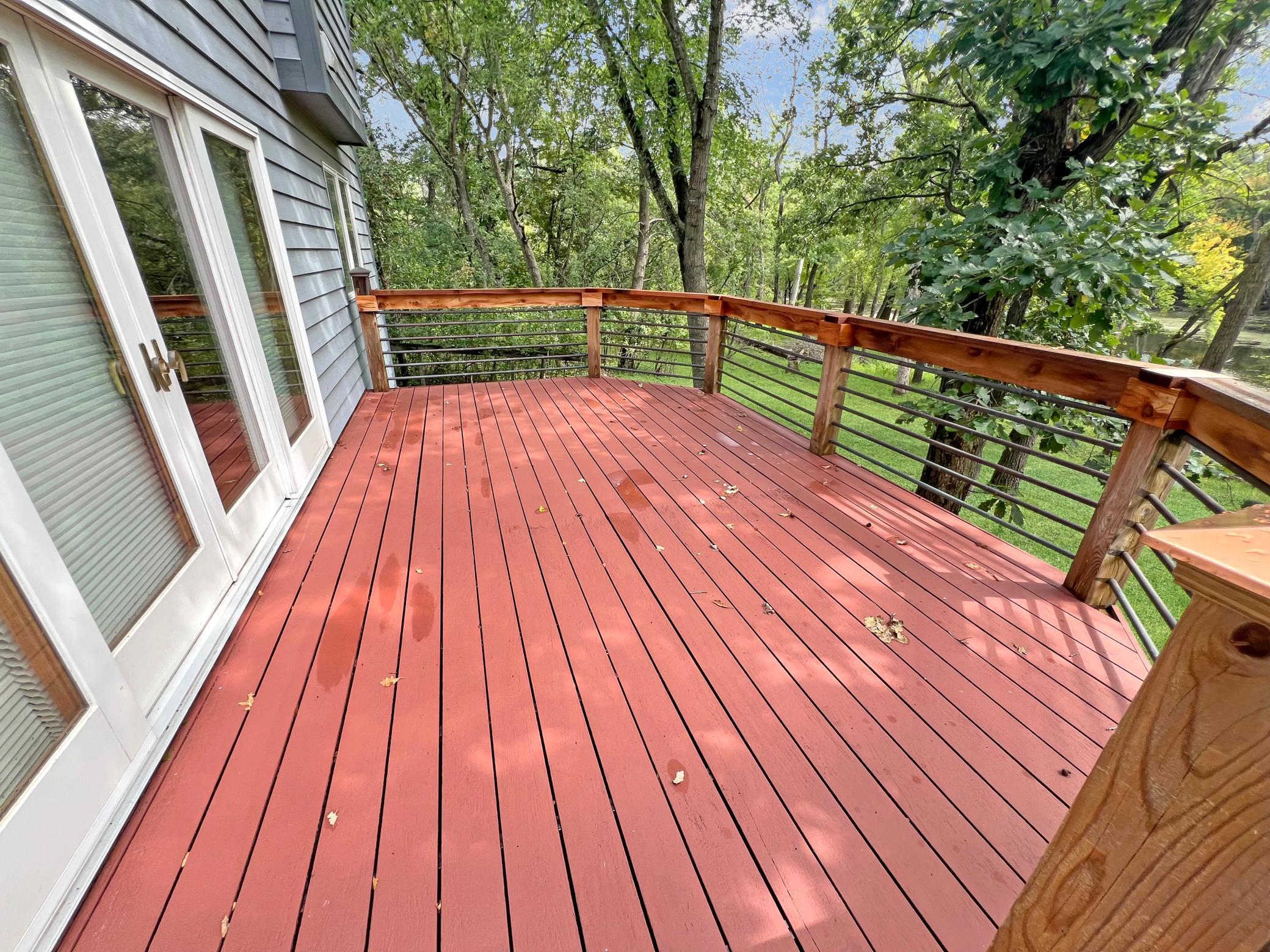 Back deck off family room on main level.