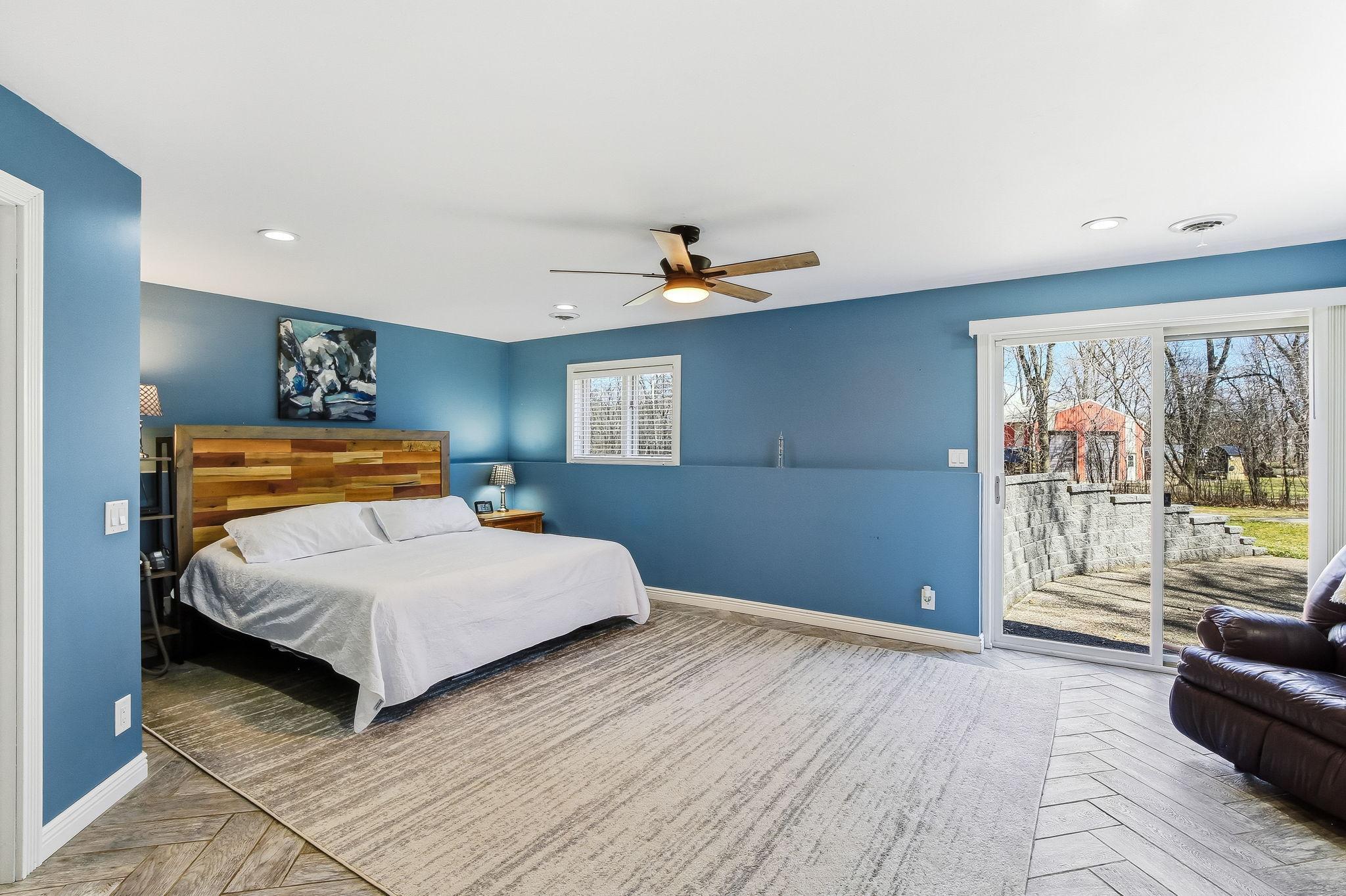 Oversized Owner’s Suite with walkout to patio and flexible space for multiple uses.