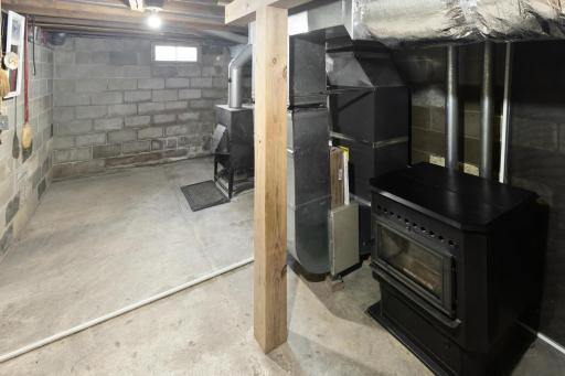 You’ll be impressed by the clean, dry basement with fully updated mechanicals, including forced-air furnace/AC, a wood-burning stove, and a corn/pellet stove—offering efficiency, cost savings, or the option to live completely off the grid.