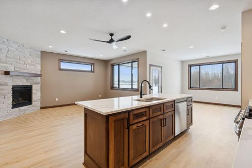 Open floor plan with 9' ceilings and solid core doors.