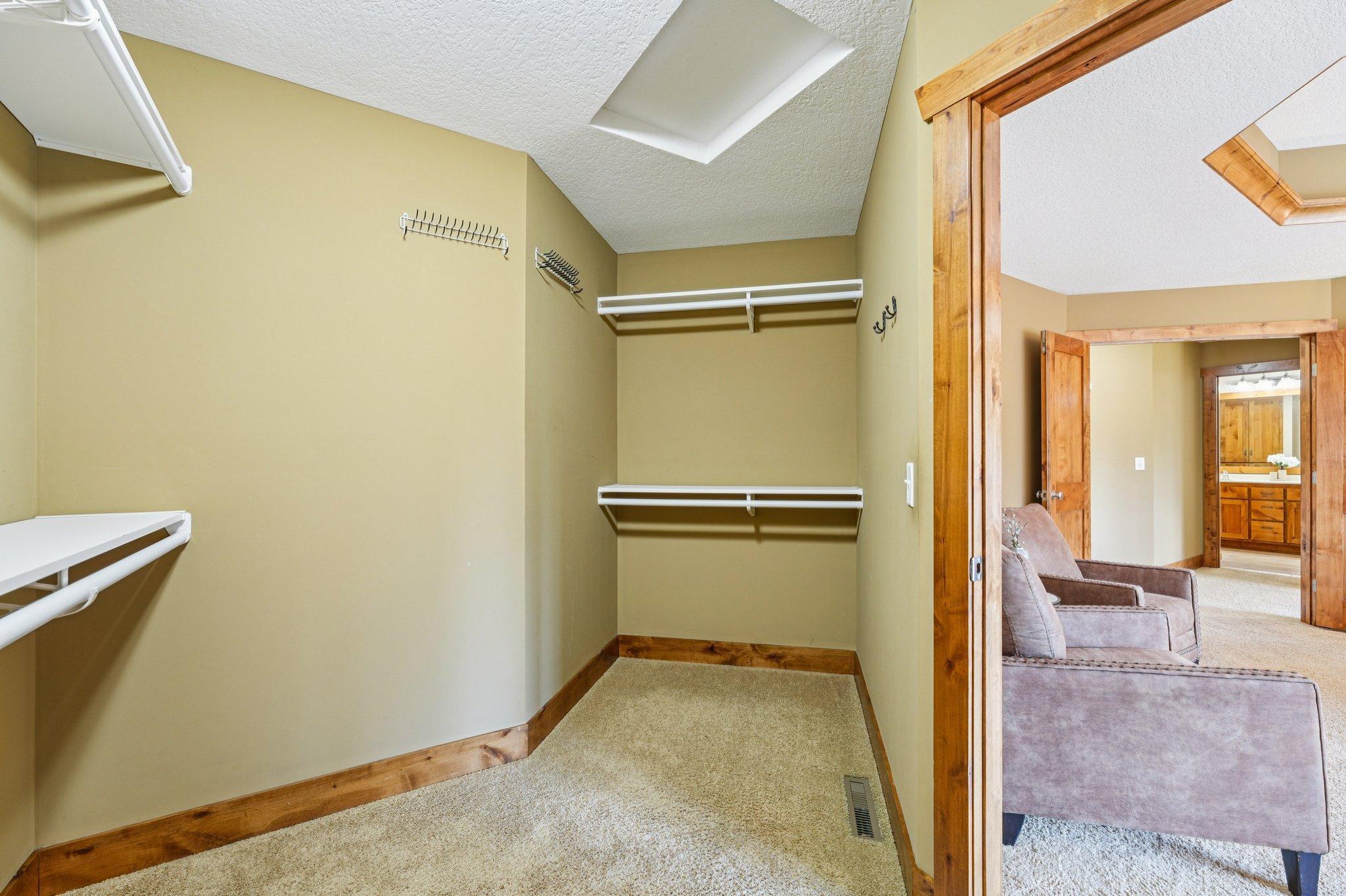 HUGE walk-in closet in primary.