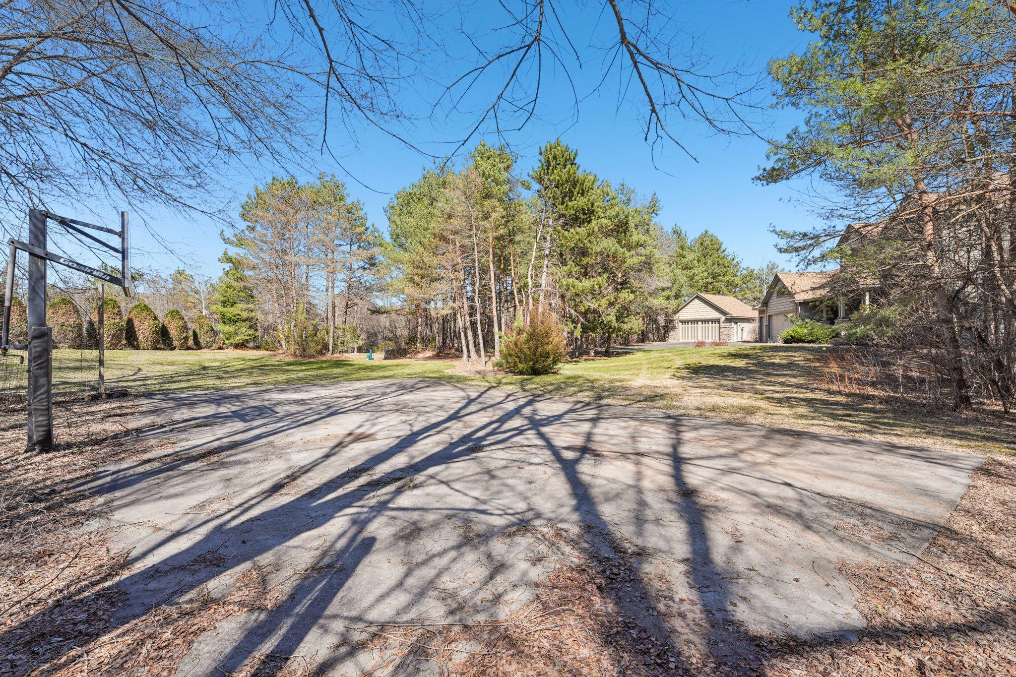 Full sized sport/court concrete pads provides options for kids, a parking spot for your RV or toys and more!