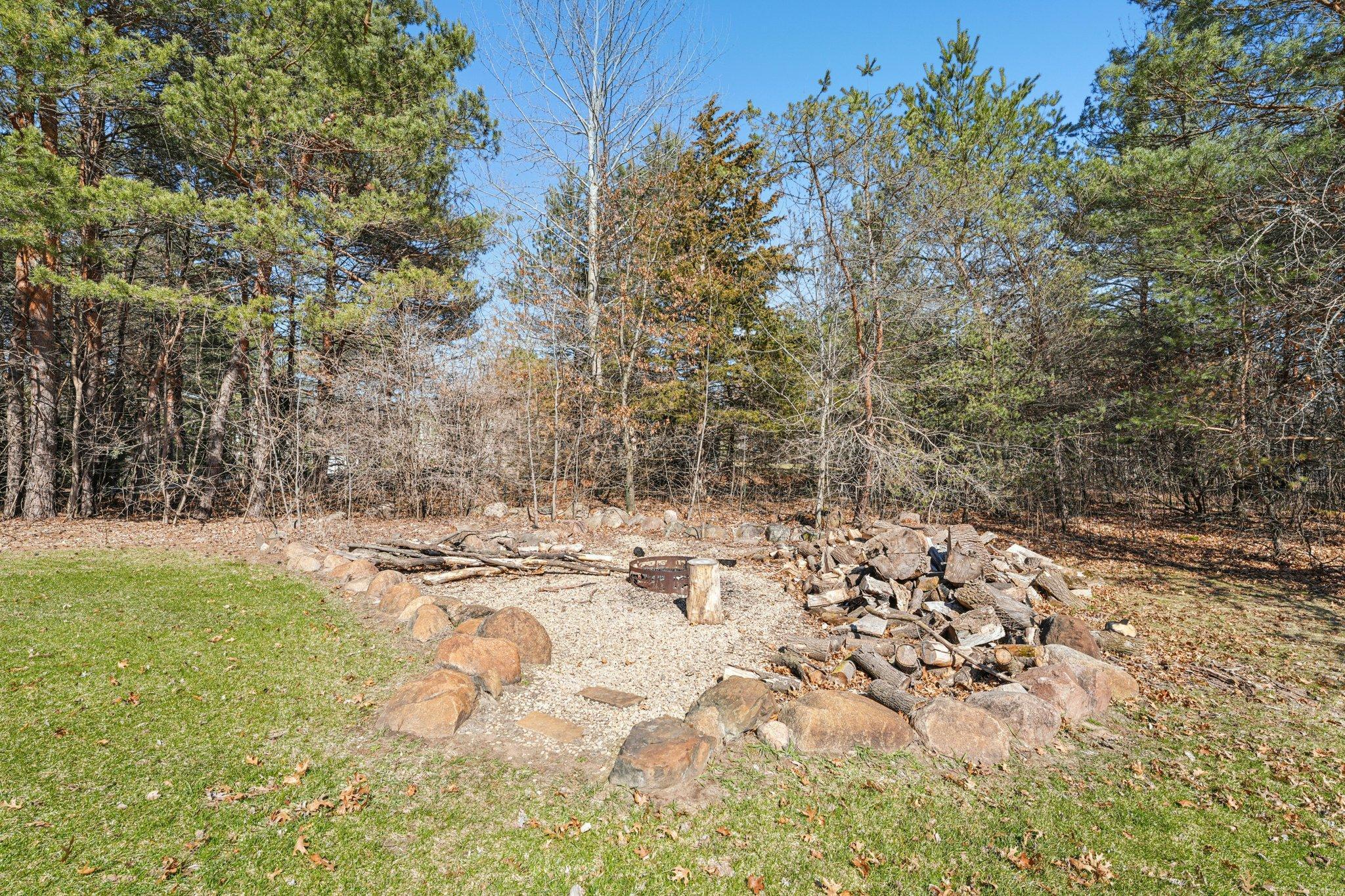 Property has a fantastic rocked in fire-place!