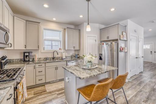 The kitchen is a good balance of beautiful and practical.