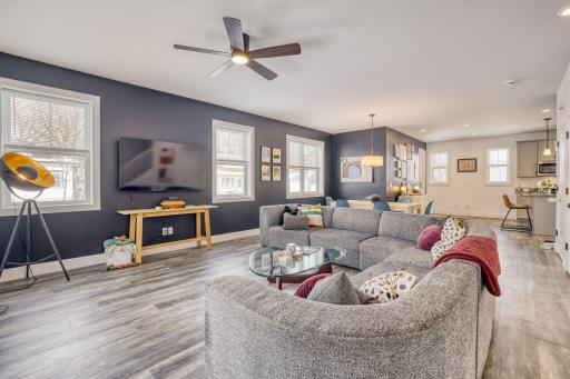 Family movie time! Plenty of room for your large sectional and all the cousins.