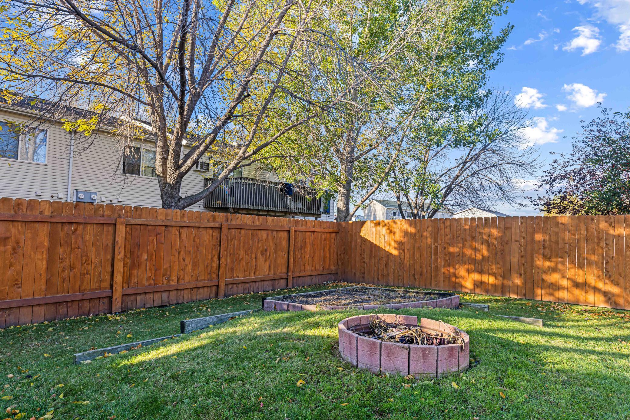 Fenced Yard w/ Firepit
