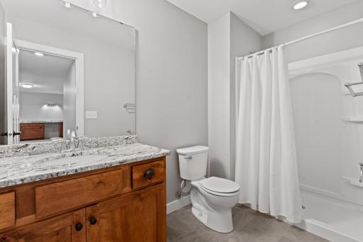 lower level 3/4 bathroom