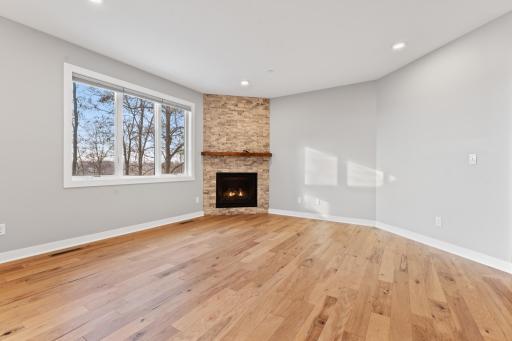 Gas fireplace in living room
