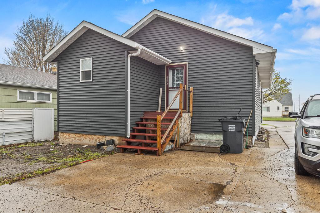 Convenient rear entry from the detached garage