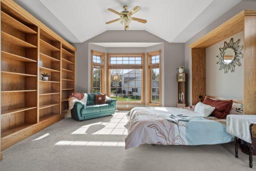 Main floor library/spare bedroom with Murphy bed