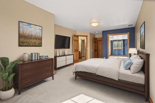 Upper guest bedroom #3- digitally altered by staging