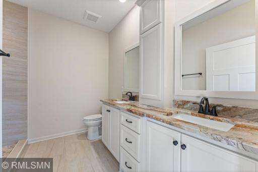 Primary Bath Double Bowl Vanity.