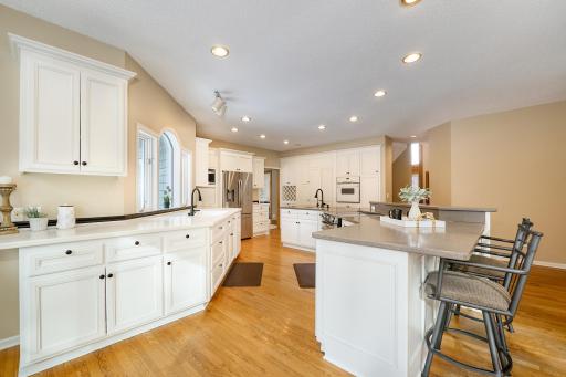 Spacious 525 Square Foot Kitchen Provides Abundant Space for Cooking and Gathering