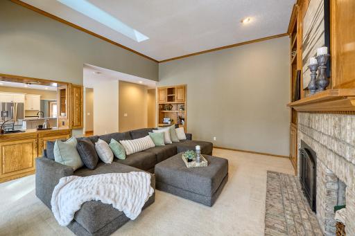 Livingroom Skylight Brightens the Space