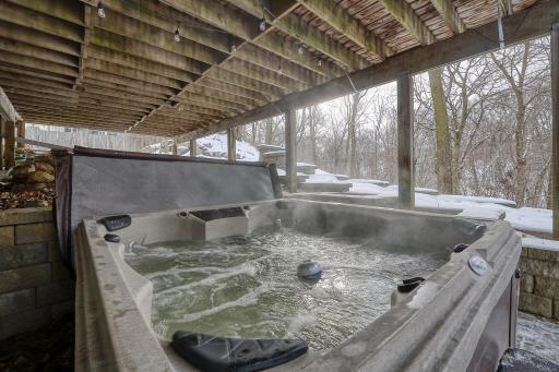 Relax in the Hot Tub and Enjoy Views of Creek