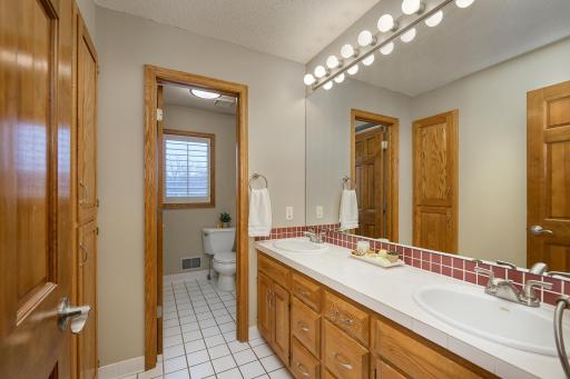 Upper Level Full Bath with Double Sinks