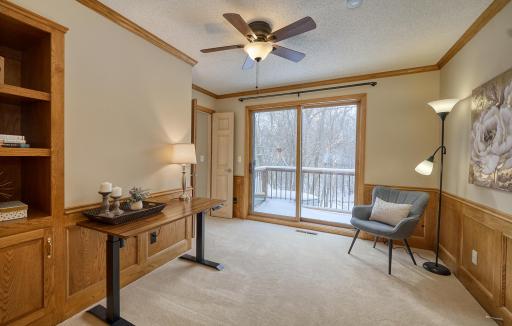 Adjoining Room to Primary Bedroom with Private Balcony with Views of the Back Yard and Creek