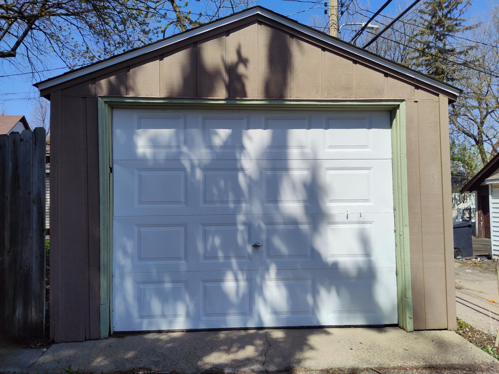 One-car garage.