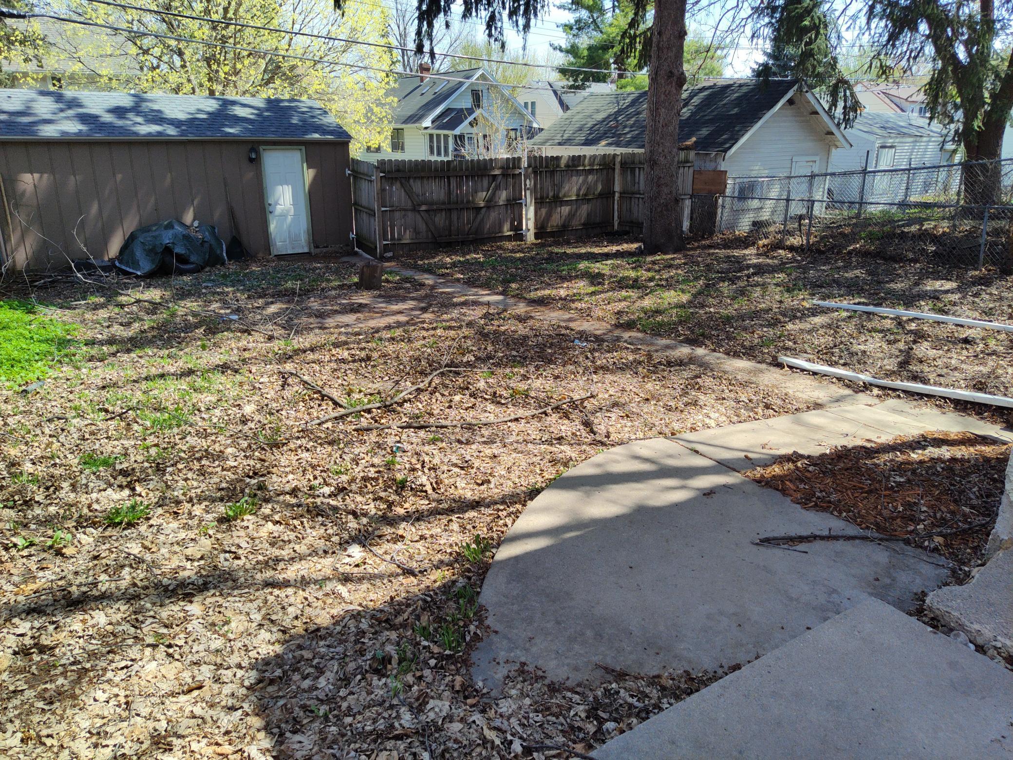 Spacious and fully fenced back yard.