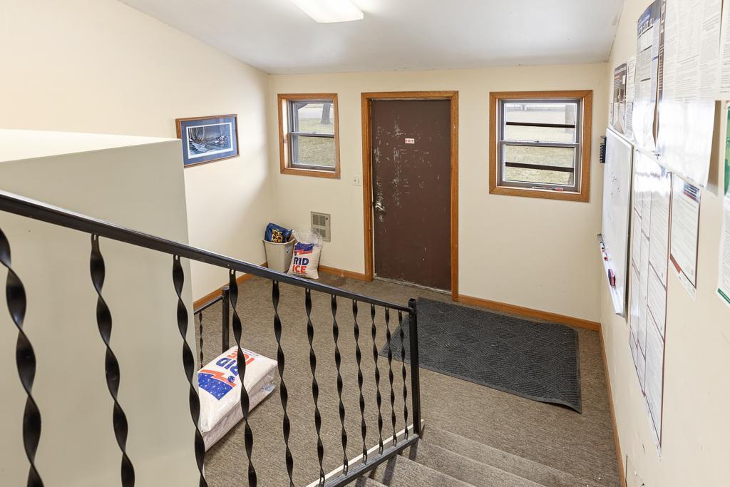 Side entry to the office building