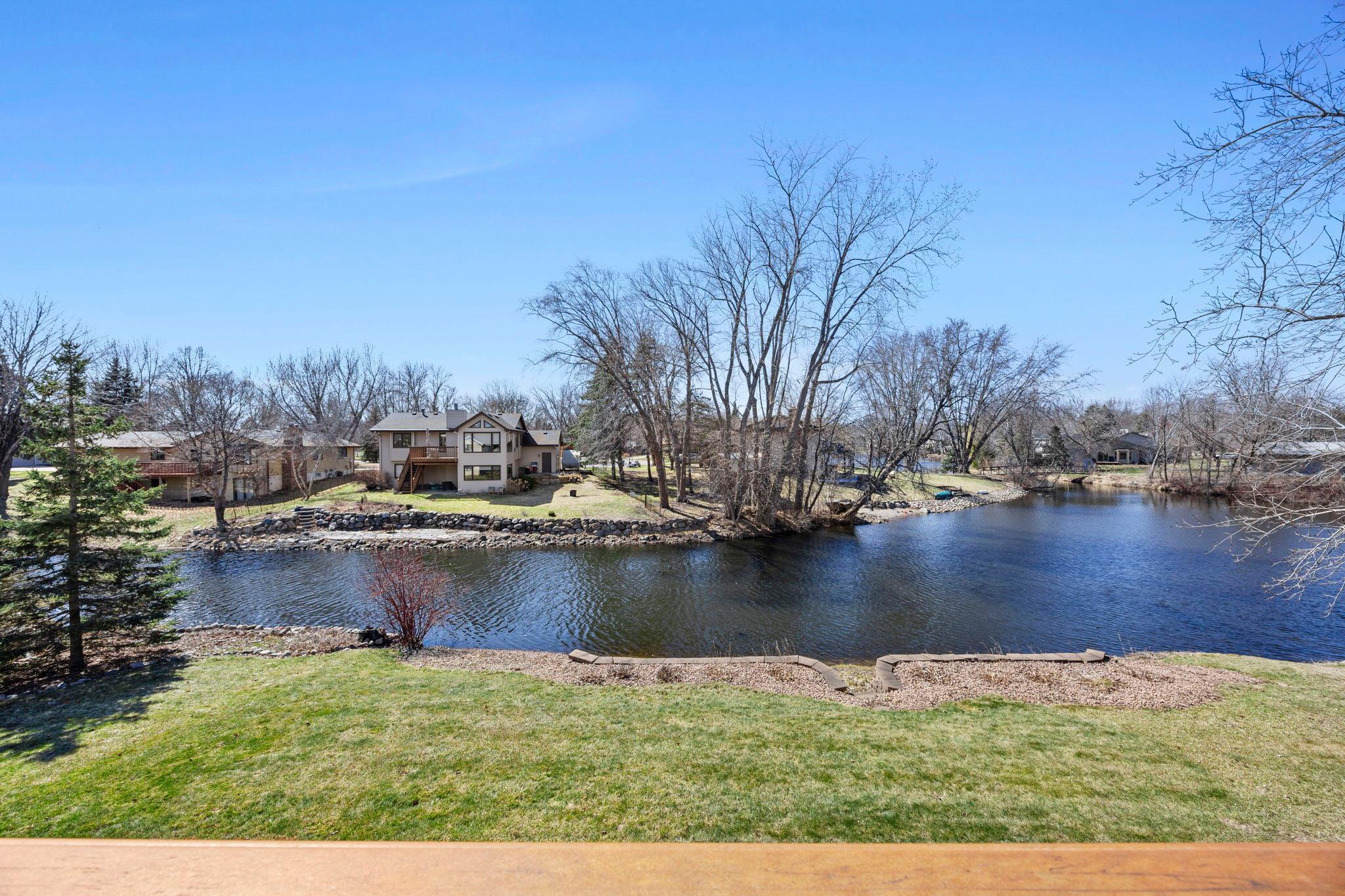 View from the patio overlooking the lake