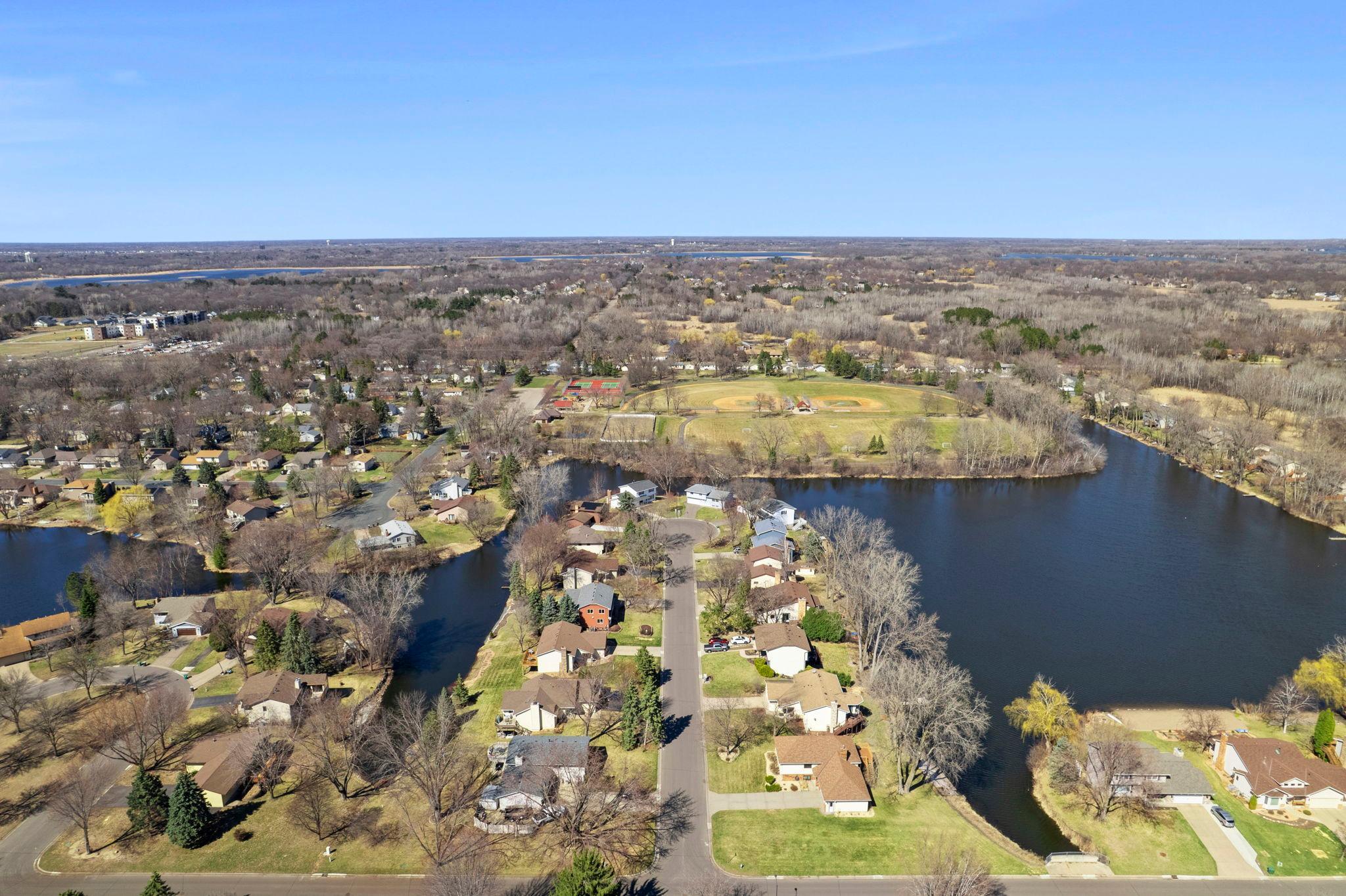 North view of David Court. Home is on the left side of the street