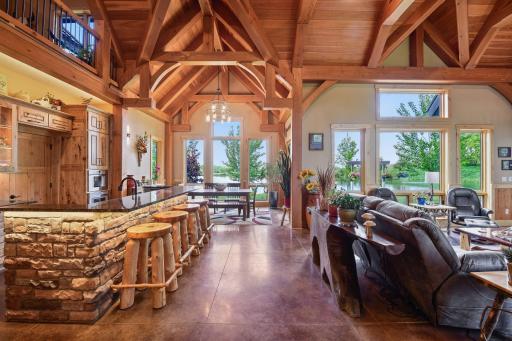 18' vaulted ceilings, Wirsbo in floor heat throughout main level