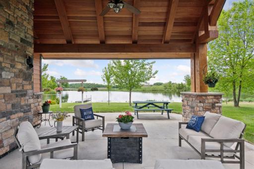 Amazing covered patio with panoramic views and serene setting