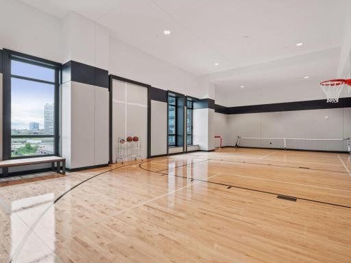 Sport Court accommodating pickle ball.