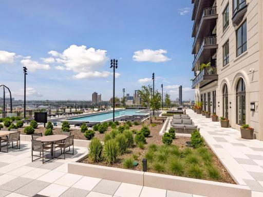 Outdoor kitchens, dining areas and fireplaces.