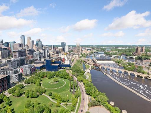 Sweeping cityscape and river views from this premier location.