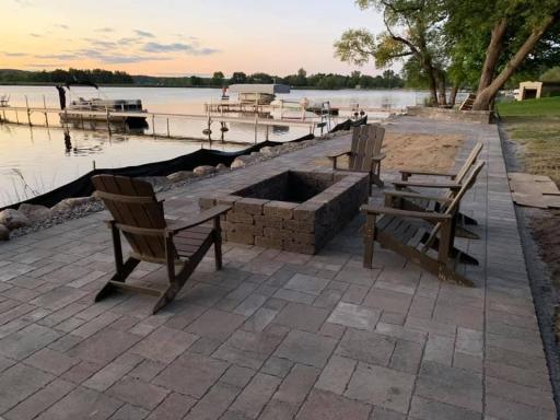 Patio pavor firepit and built in sand pit!