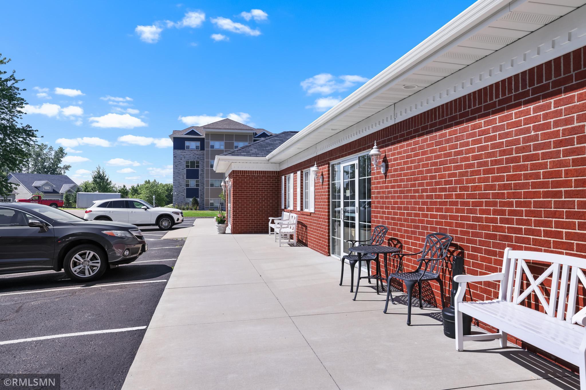 Entrance from parking lot