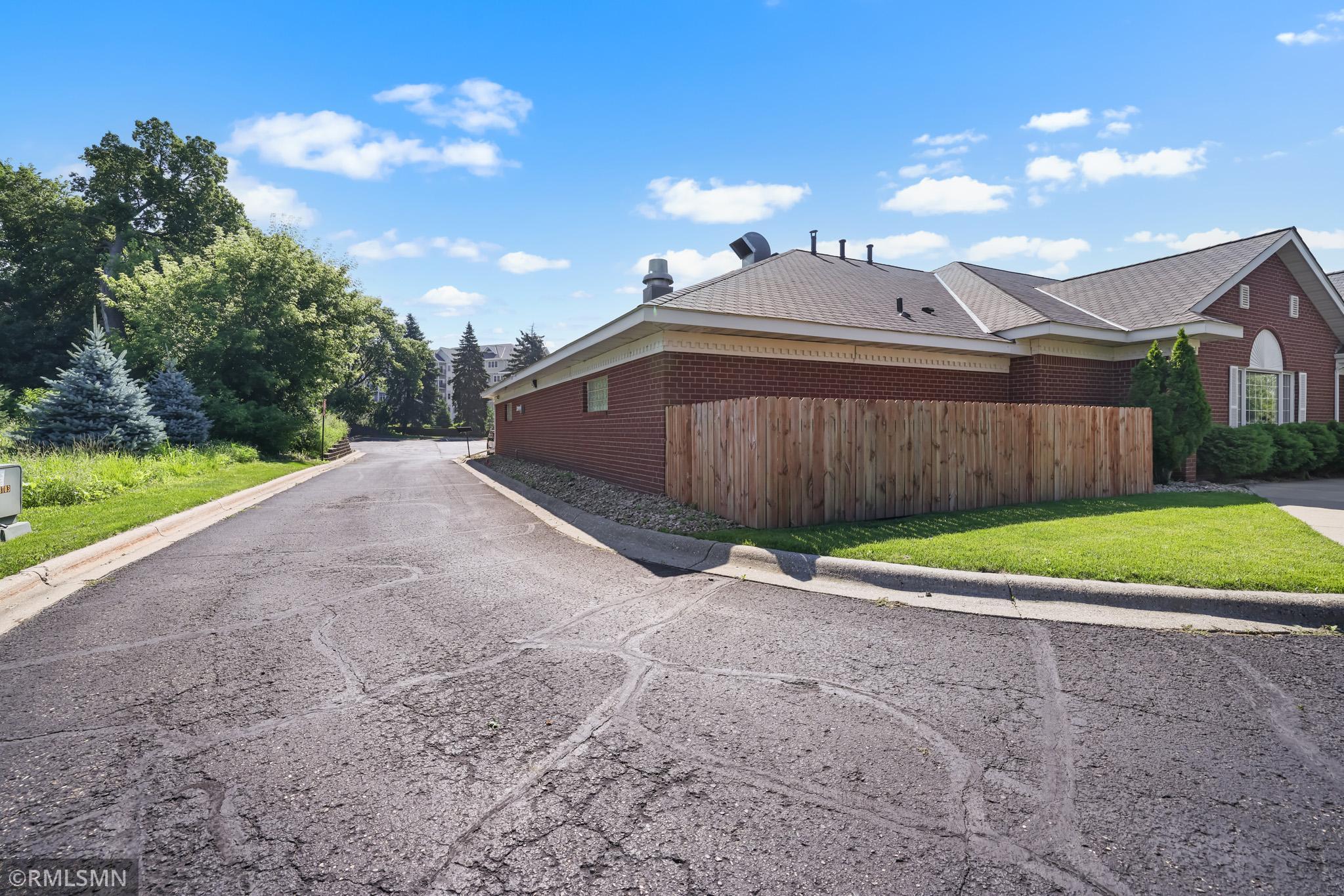 Front to side of building