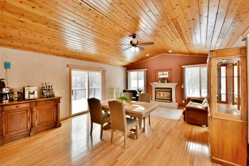 Amazing Den Area w/ Gas FP, HRDW Floors, & Knotty Pine Ceilings