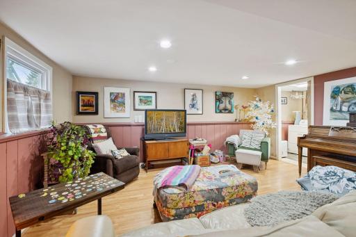 Family room with access to the laundry room and 2nd bath