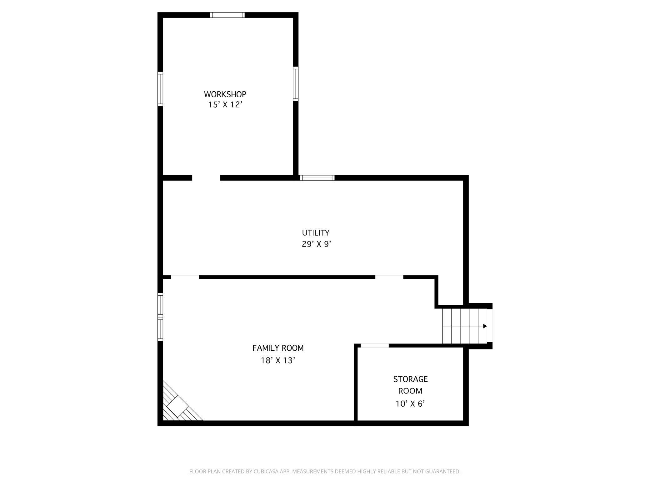 Basement Level Floorplan 7221 Oaklawn Ave