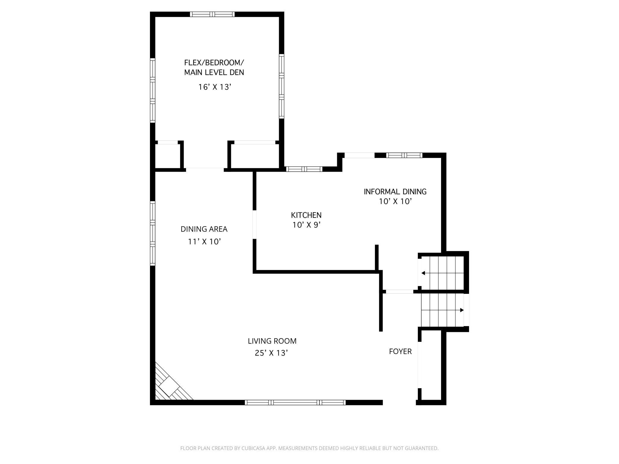 Main Level Floorplan 7221 Oaklawn Ave