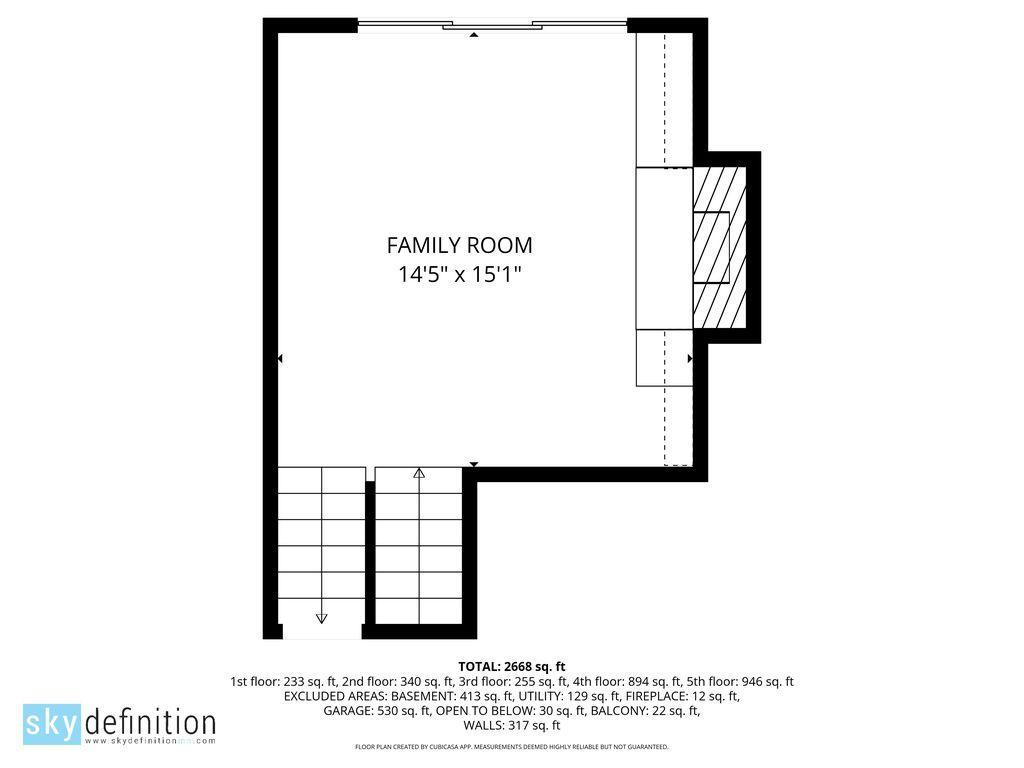 Sub Main Floor Family Room 1/2 level down from main floor