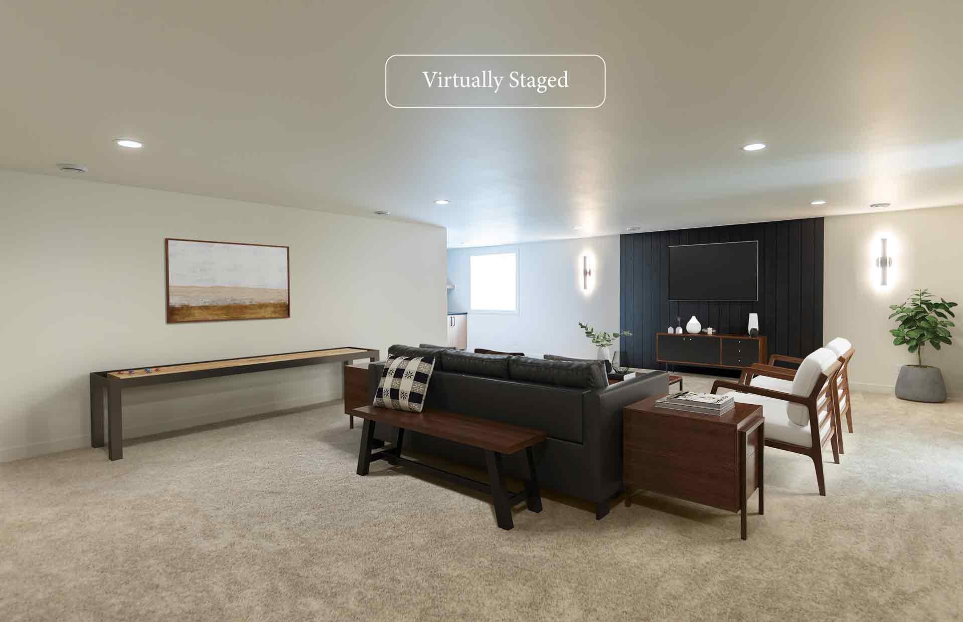 Virtually Staged Lower Level