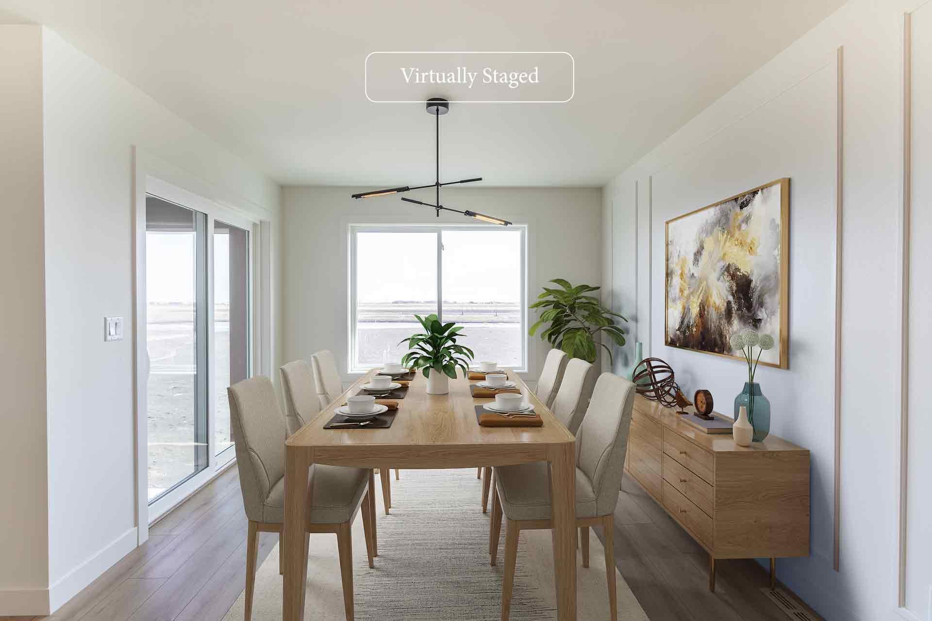 Virtually Staged Dining Room