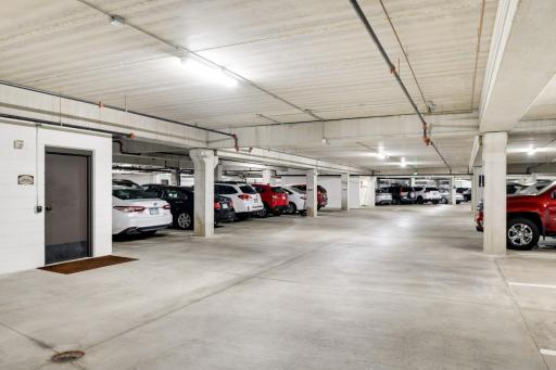 This unit comes with 2 parking stalls in the heated garage
