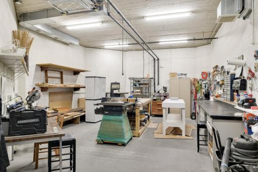 Workshop located in the parking garage