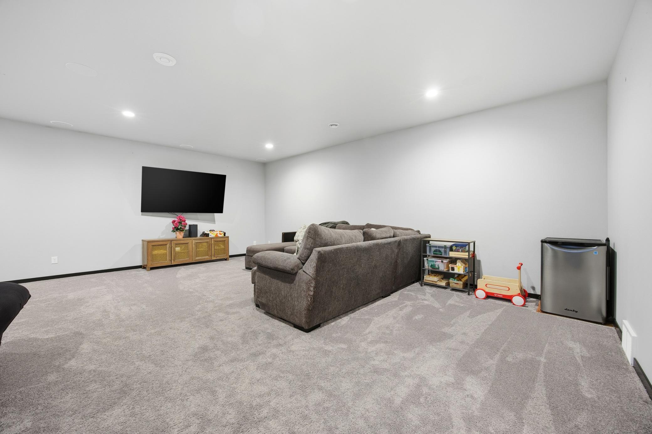 Large basement family room