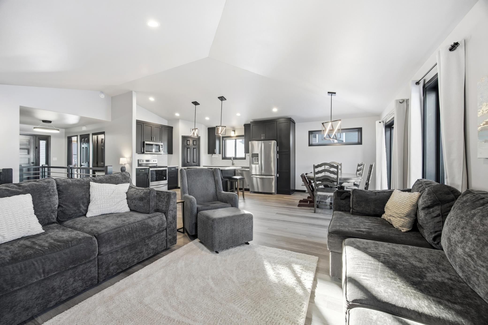 Open layout is great for entertaining