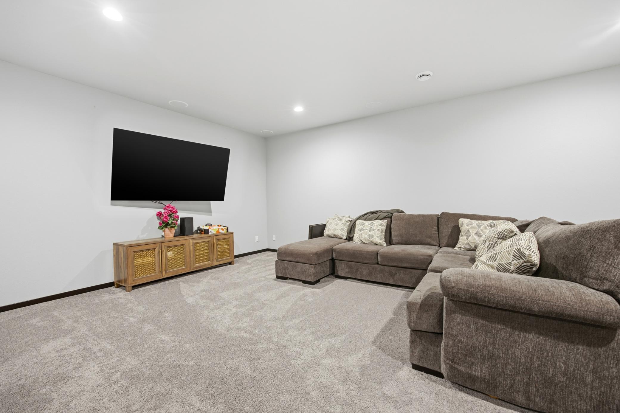 Room was previously set up for a projector