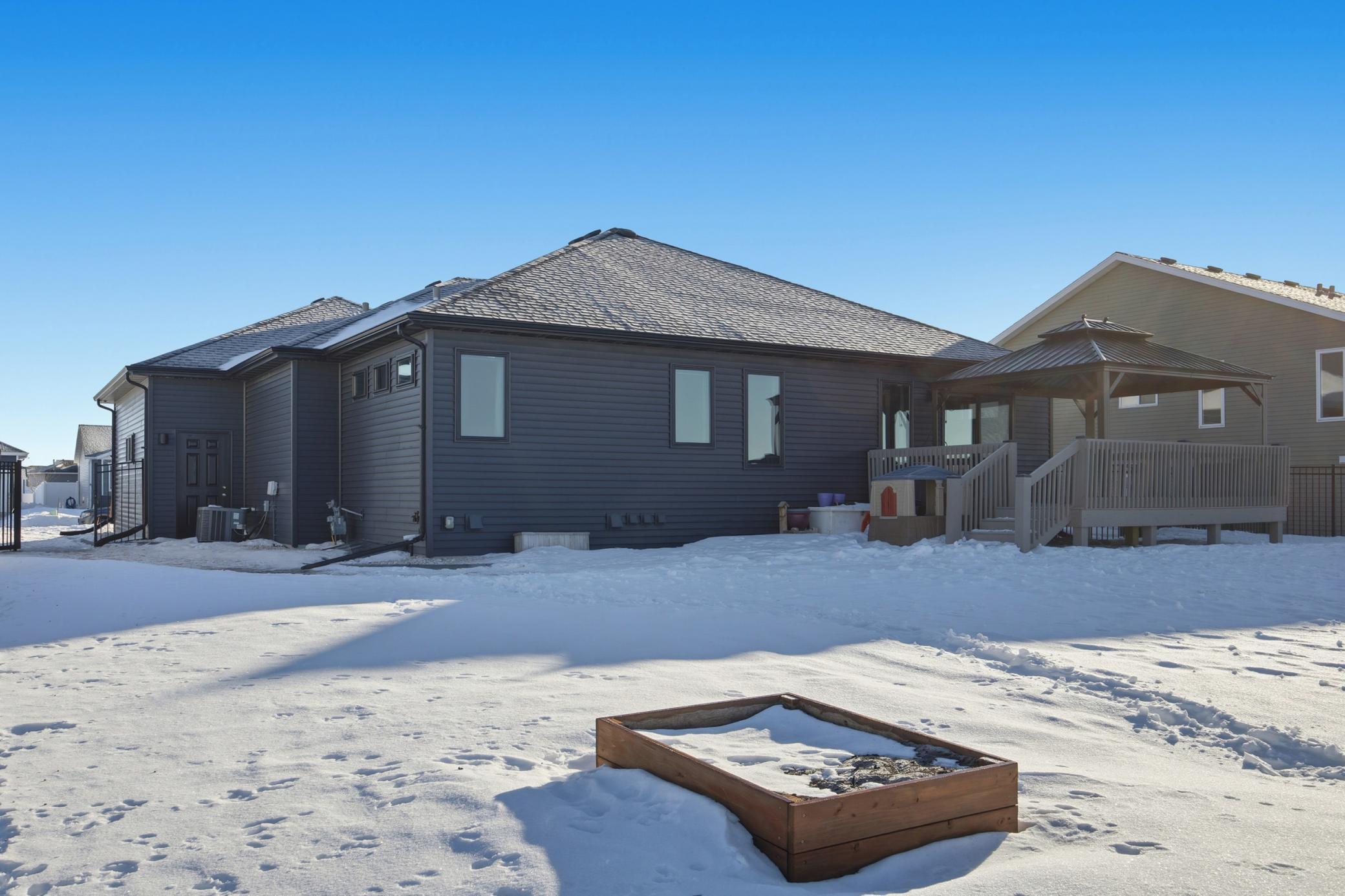 Rear of home has western exposure