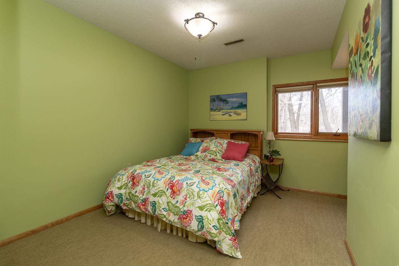Lower level 3rd bedroom with large closet.
